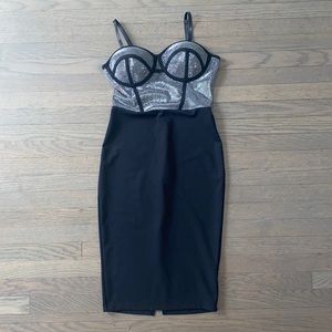 Black and Silver metallic dress